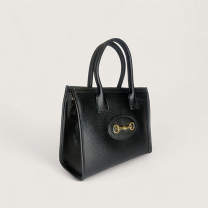 Чорна італійська шкіряна жіноча сумка Piumelli Eloise S Bag, D28 Black