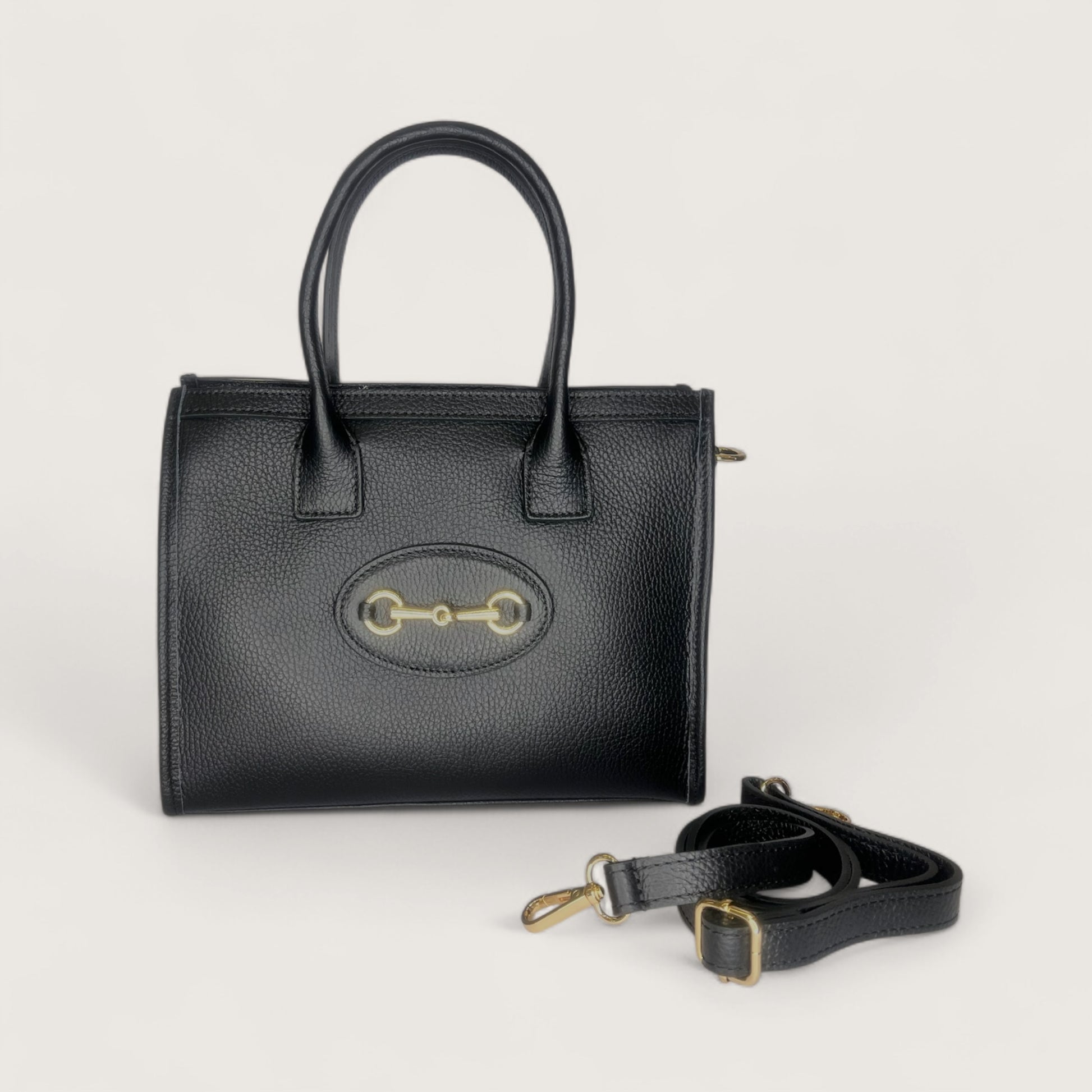Чорна італійська шкіряна жіноча сумка Piumelli Eloise S Bag, D28 Black