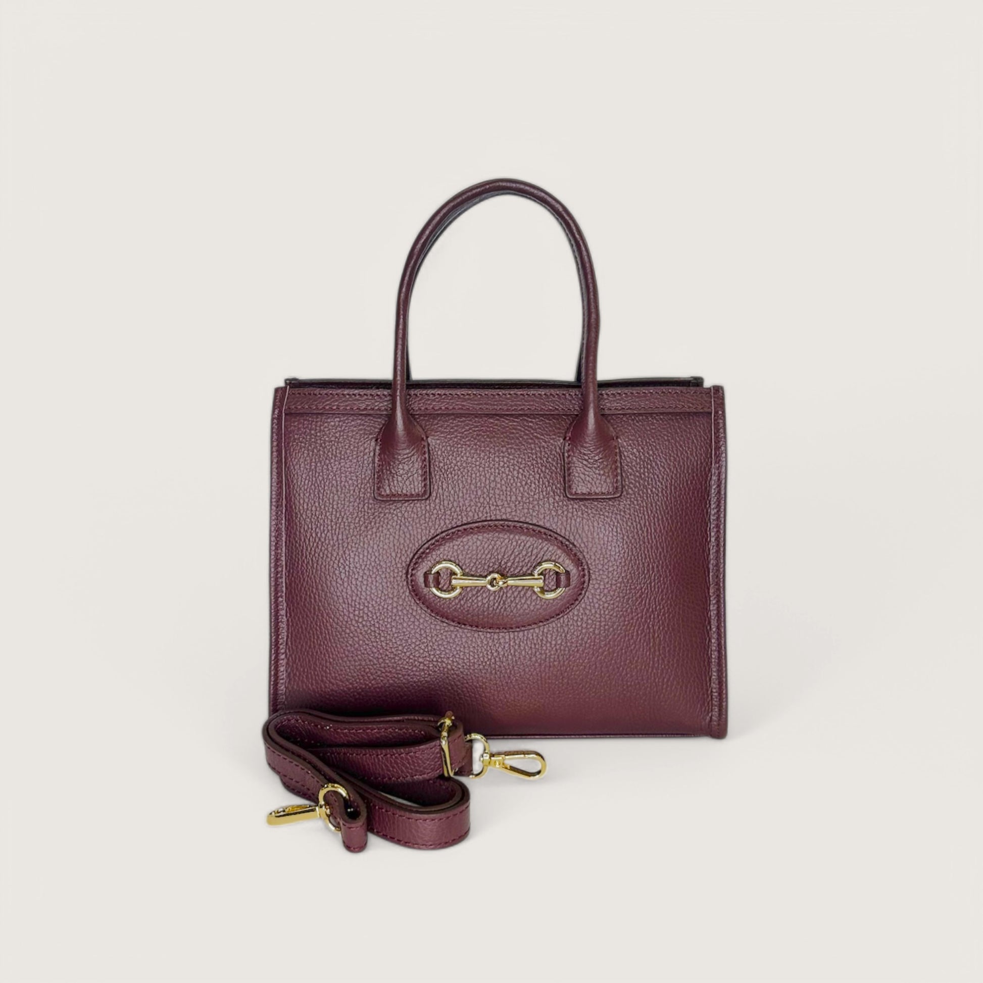 Італійська шкіряна жіноча сумка Piumelli Eloise S Bag, D54 Burgndy кольору бургунді