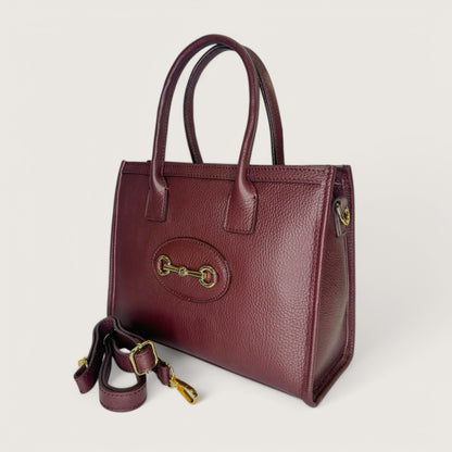 Італійська шкіряна жіноча сумка Piumelli Eloise S Bag, D54 Burgndy кольору бургунді