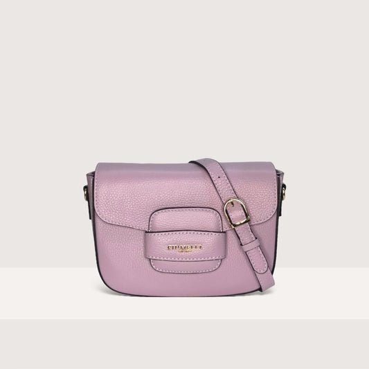 Лілова італійська шкіряна жіноча сумка Piumelli Gia Bag D55 Lilac
