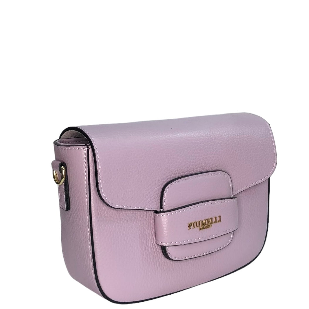 Лілова італійська шкіряна жіноча сумка Piumelli Gia Bag D55 Lilac