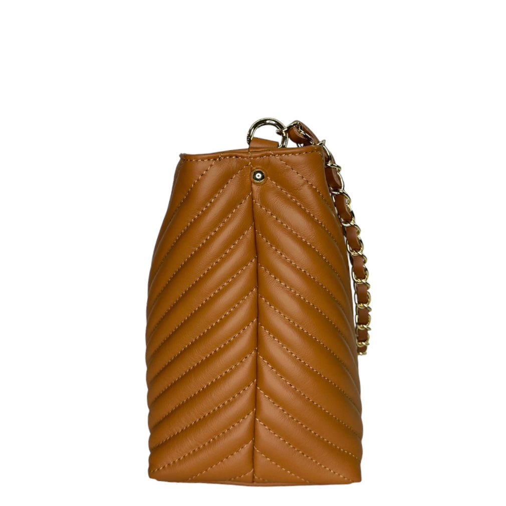 Коричнева італійська шкіряна жіноча сумка Piumelli Harper Bag , S44 Tobacco