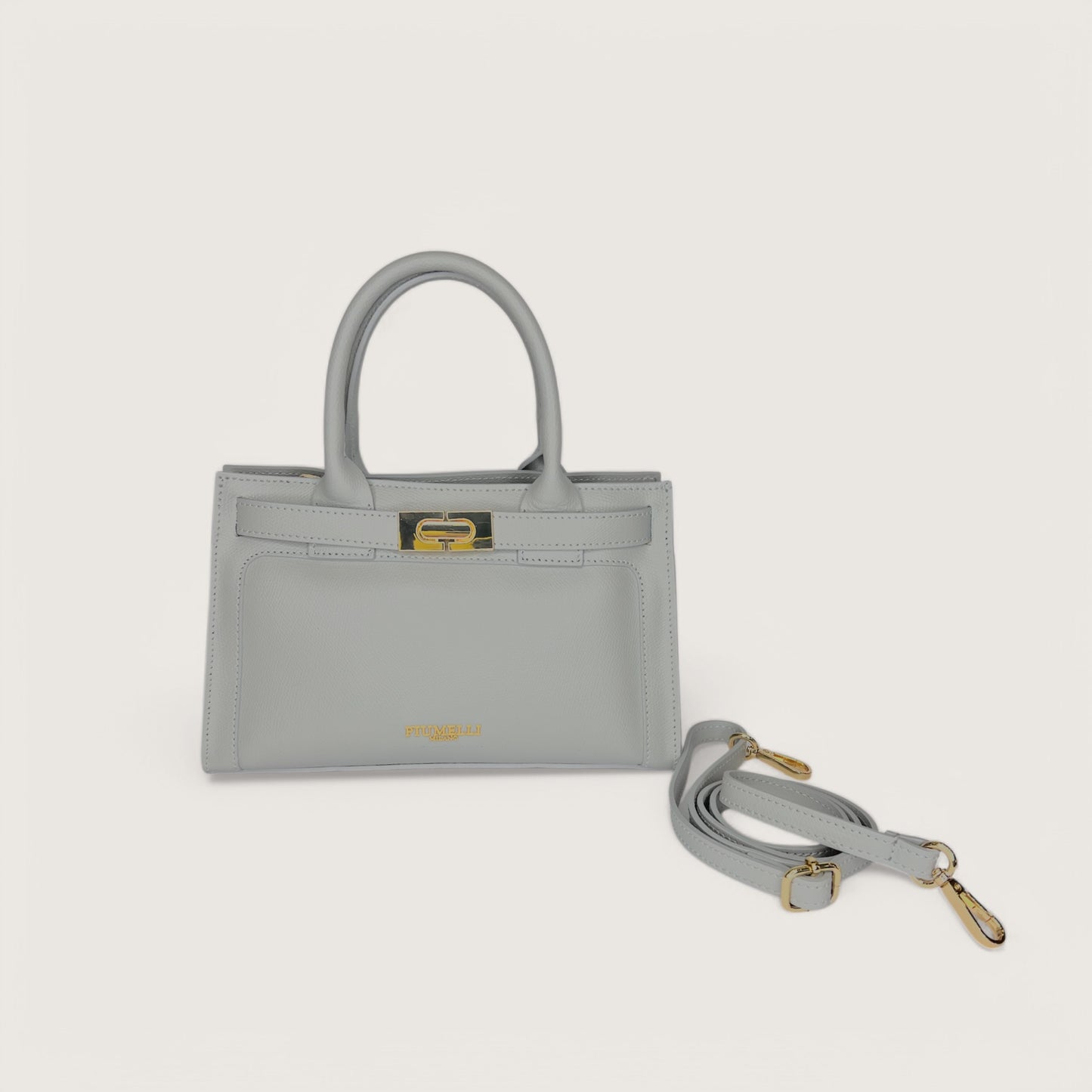 Сіра італійська жіноча сумка Piumelli Ira P630 Light Grey