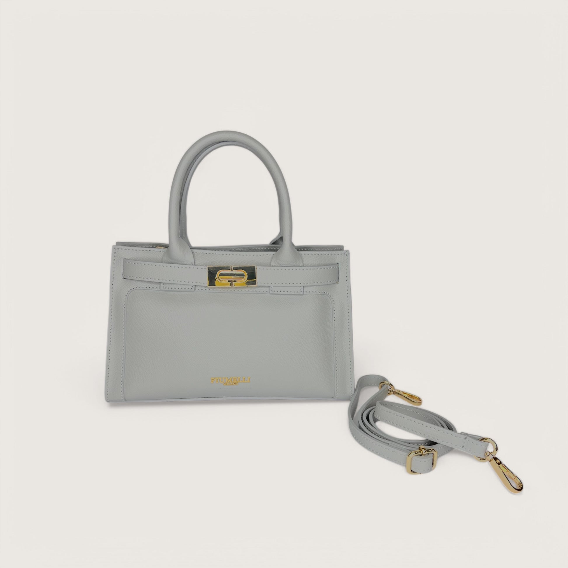 Сіра італійська жіноча сумка Piumelli Ira P630 Light Grey