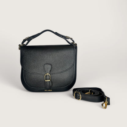 Чорна італійська шкіряна жіноча сумка Piumelli Jole M D28 Black