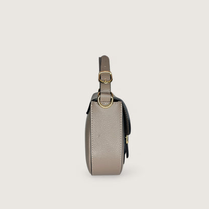 Італійська шкіряна жіноча сумка Piumelli Jole S D240 Taupe кольору тауп