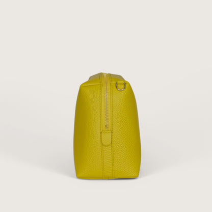 Гірчична італійська шкіряна жіноча сумка Piumelli Juniper D89 Pistacchio