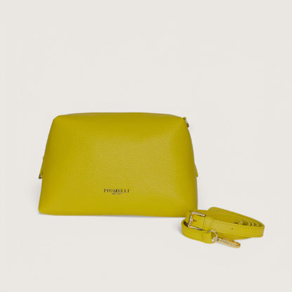 Гірчична італійська шкіряна жіноча сумка Piumelli Juniper D89 Pistacchio