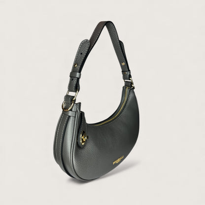 Графітова італійська шкіряна жіноча сумка Piumelli Kimberly D27 Dark Grey