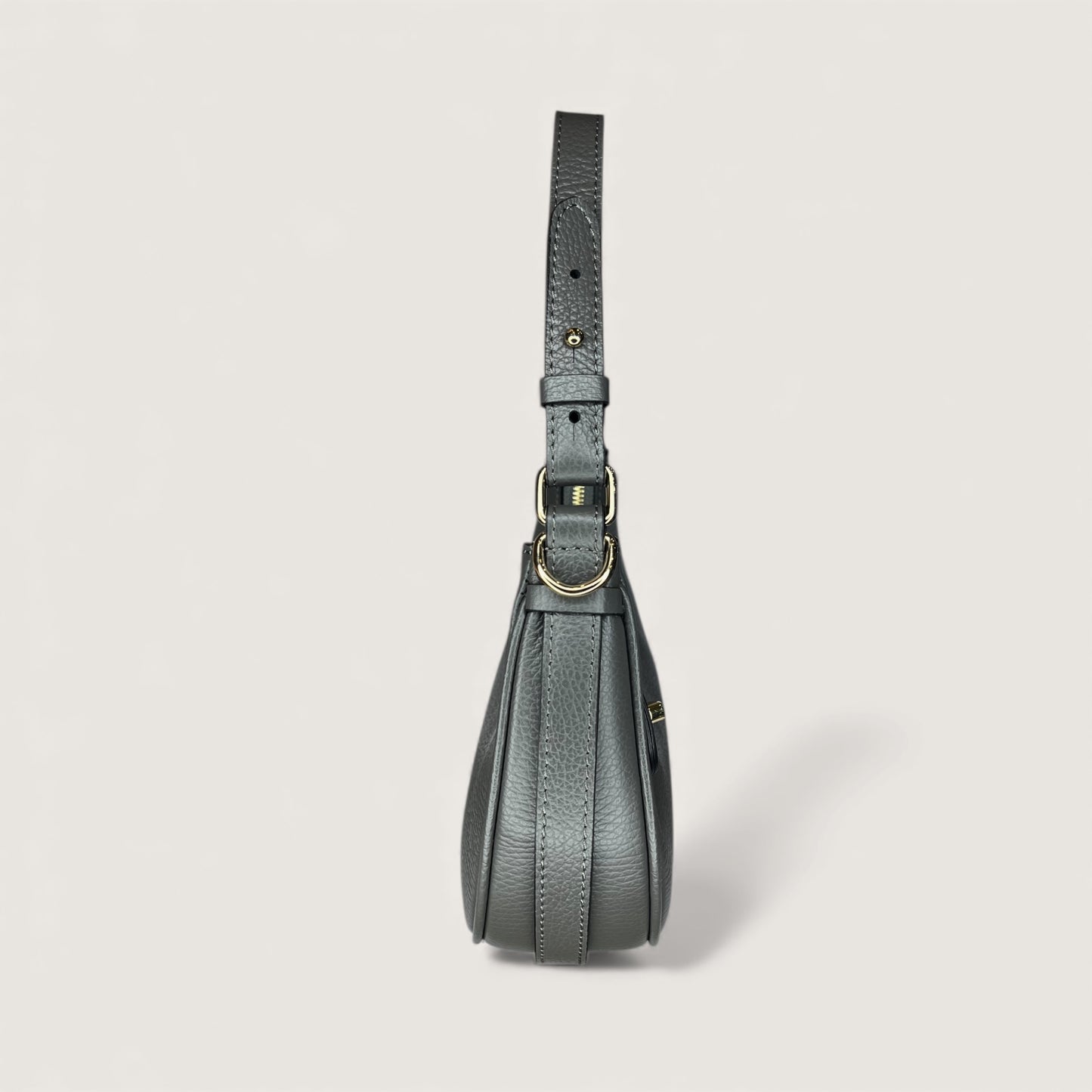 Графітова італійська шкіряна жіноча сумка Piumelli Kimberly D27 Dark Grey