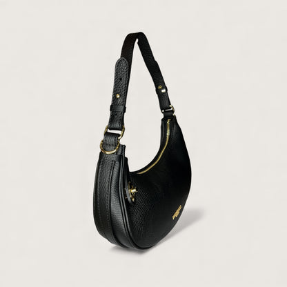 Чорна італійська шкіряна жіноча сумка Piumelli Kimberly D28 Black
