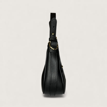 Чорна італійська шкіряна жіноча сумка Piumelli Kimberly D28 Black