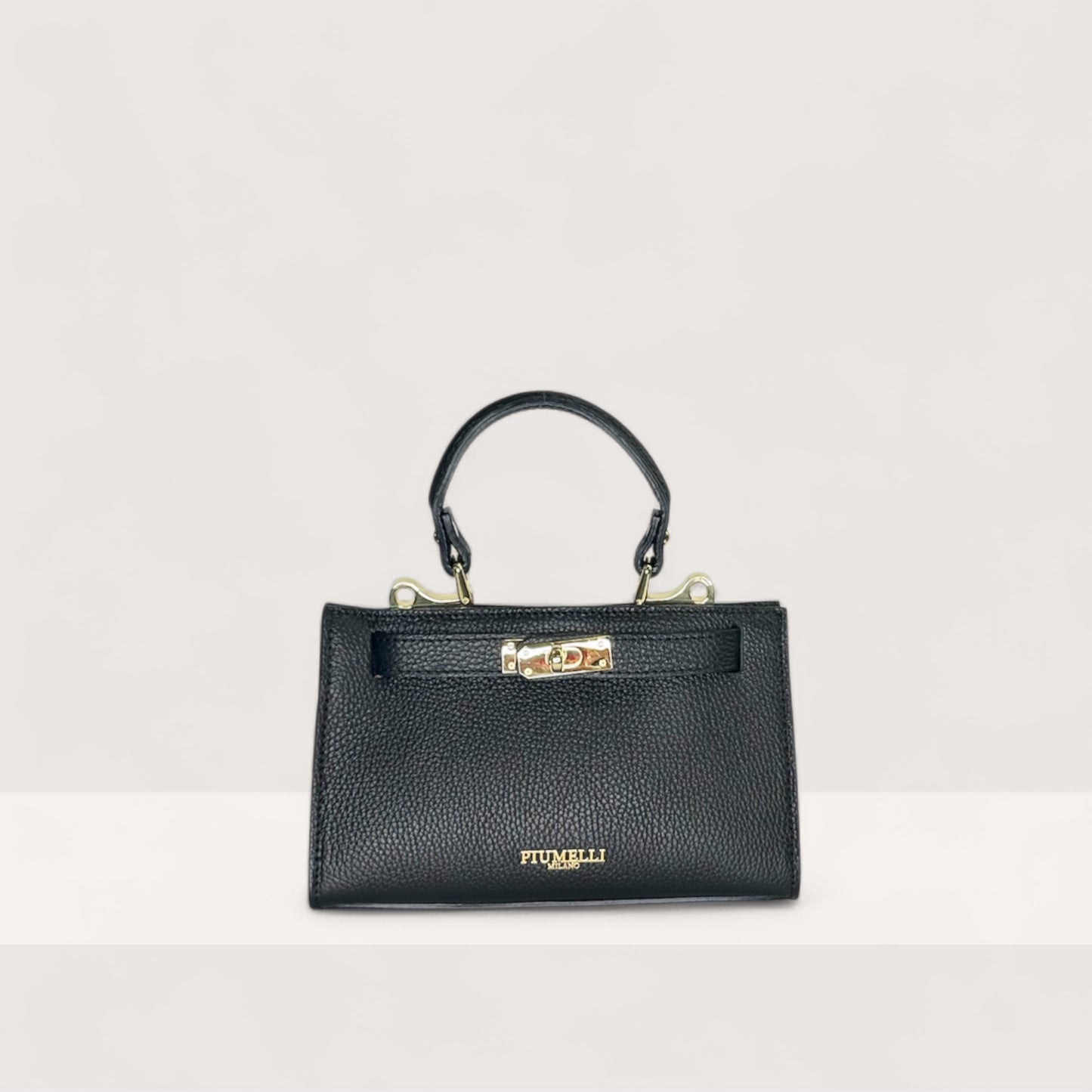 Чорна італійська шкіряна жіноча сумка Piumelli Laine S Bag, D28 Black