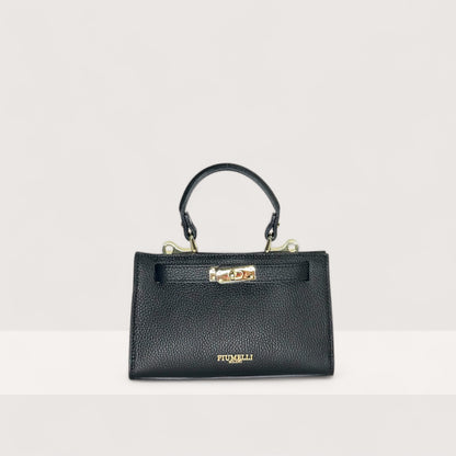 Чорна італійська шкіряна жіноча сумка Piumelli Laine S Bag, D28 Black