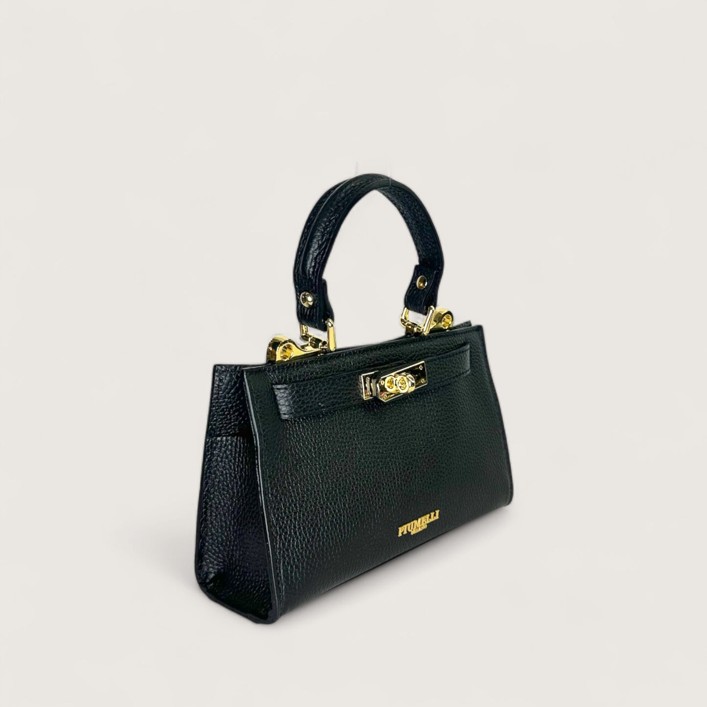 Чорна італійська шкіряна жіноча сумка Piumelli Laine S Bag, D28 Black