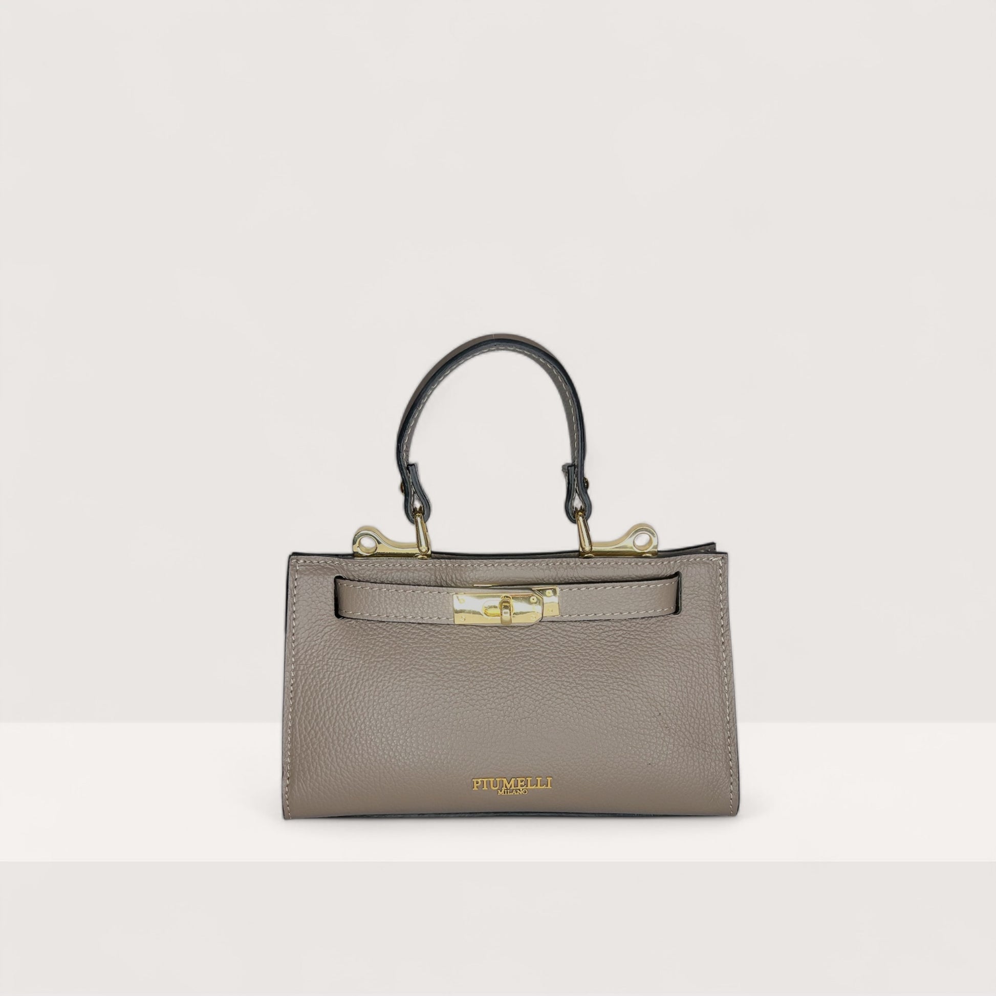 Італійська шкіряна жіноча сумка Piumelli Laine S D240 Taupe кольору тауп