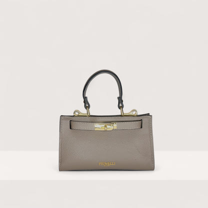 Італійська шкіряна жіноча сумка Piumelli Laine S D240 Taupe кольору тауп