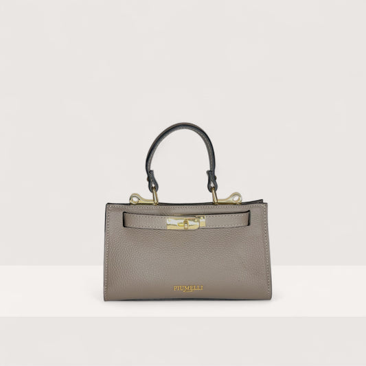 Італійська шкіряна жіноча сумка Piumelli Laine S D240 Taupe кольору тауп