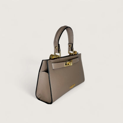 Італійська шкіряна жіноча сумка Piumelli Laine S D240 Taupe кольору тауп
