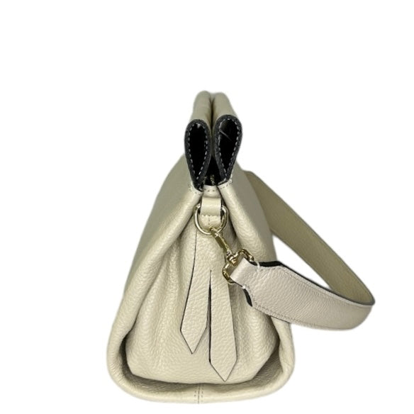 Біла італійська шкіряна жіноча сумка Piumelli Lana M D37 Off White