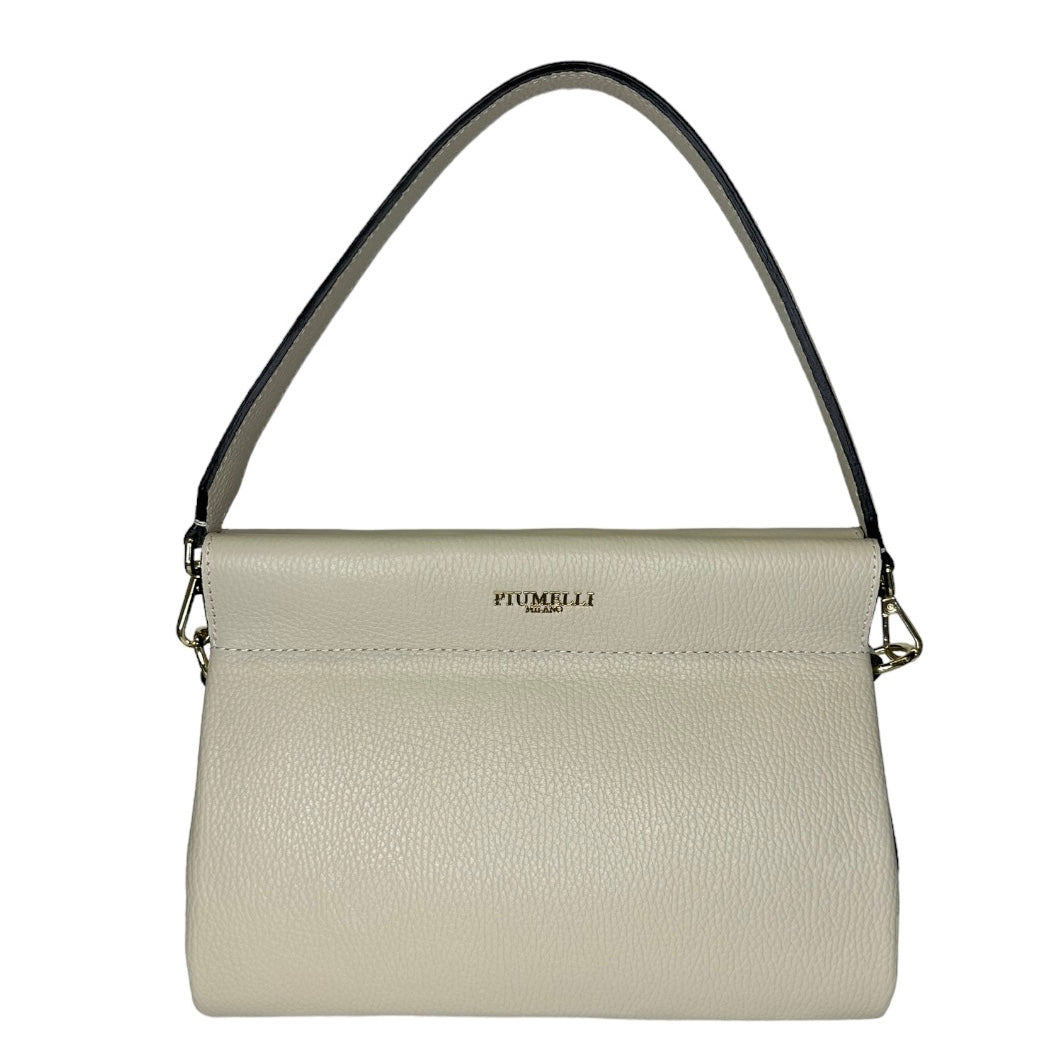 Біла італійська шкіряна жіноча сумка Piumelli Lana M D37 Off White