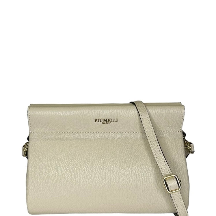 Біла італійська шкіряна жіноча сумка Piumelli Lana M D37 Off White