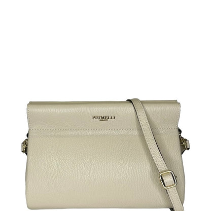 Біла італійська шкіряна жіноча сумка Piumelli Lana M D37 Off White