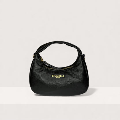 Чорна італійська шкіряна жіноча сумка Piumelli Laurie D28 Black