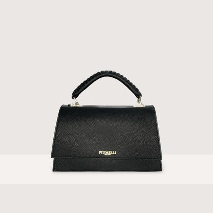 Чорна італійська шкіряна жіноча сумка Piumelli Lavinia bag , D28 Black