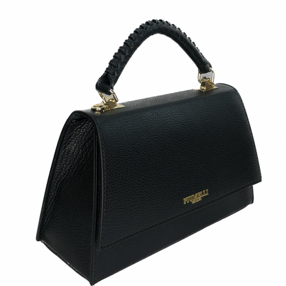 Чорна італійська шкіряна жіноча сумка Piumelli Lavinia bag , D28 Black