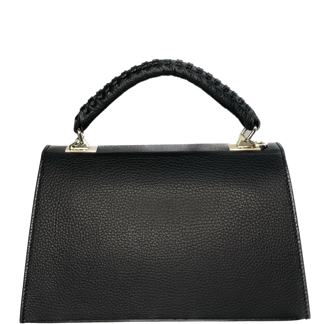 Чорна італійська шкіряна жіноча сумка Piumelli Lavinia bag , D28 Black