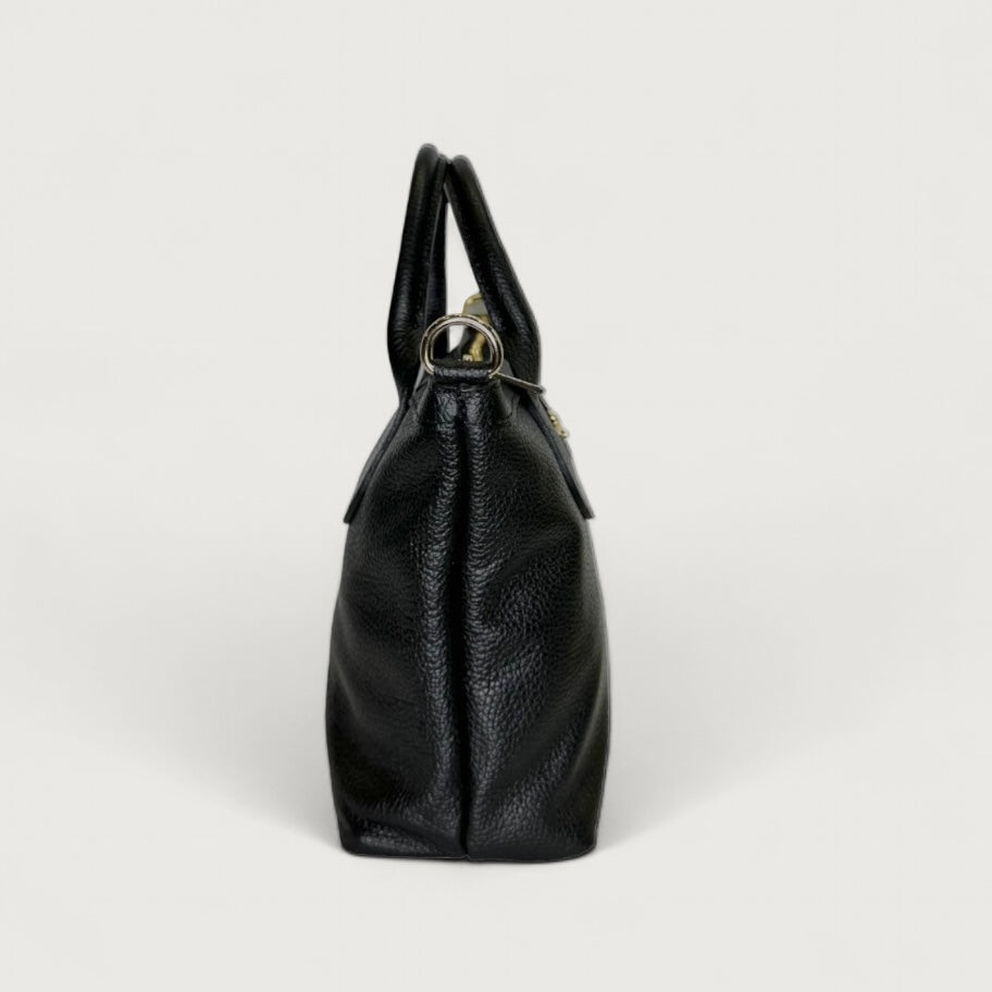Чорна італійська шкіряна жіноча сумка Piumelli Lea Bag , D28 Black