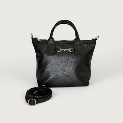 Чорна італійська шкіряна жіноча сумка Piumelli Lea Bag , D28 Black