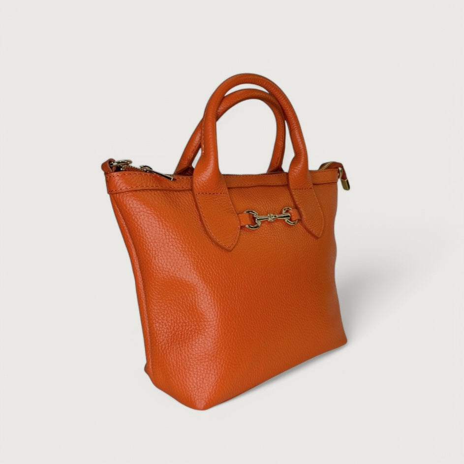 Помаранчева італійська шкіряна жіноча сумка Piumelli Lea Bag , D35 Dark Orange