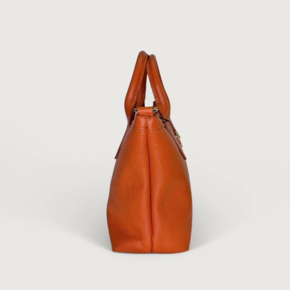 Помаранчева італійська шкіряна жіноча сумка Piumelli Lea Bag , D35 Dark Orange