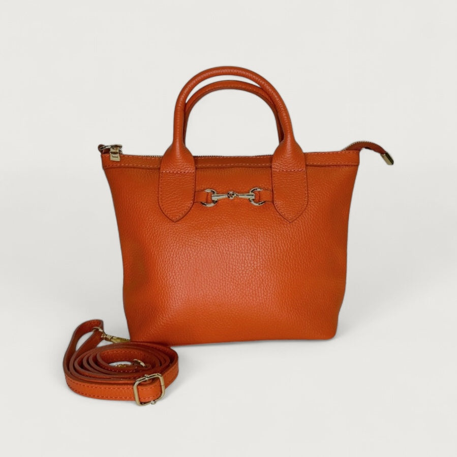 Помаранчева італійська шкіряна жіноча сумка Piumelli Lea Bag , D35 Dark Orange