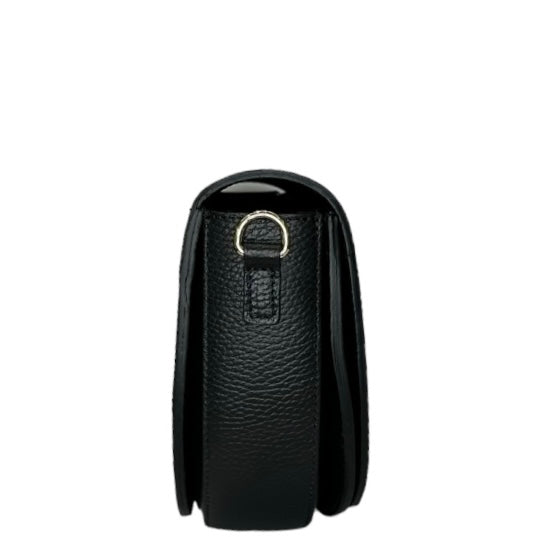 Чорна італійська шкіряна жіноча сумка Piumelli Lilia D28 Black