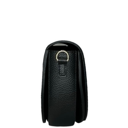 Чорна італійська шкіряна жіноча сумка Piumelli Lilia D28 Black