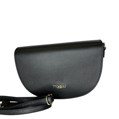 Чорна італійська шкіряна жіноча сумка Piumelli Lilia D28 Black