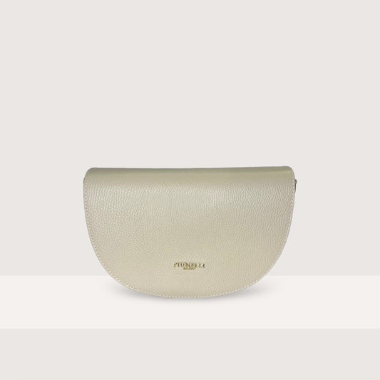 Біла італійська шкіряна жіноча сумка Piumelli Lilia D37 Off White