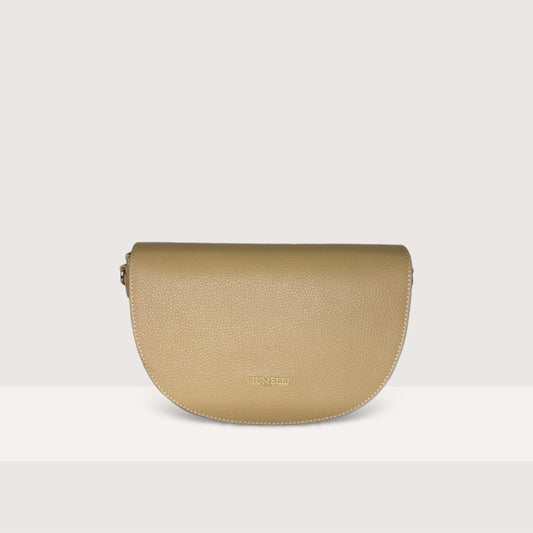Бежева італійська шкіряна жіноча сумка Piumelli Lilia D81 Warm Beige
