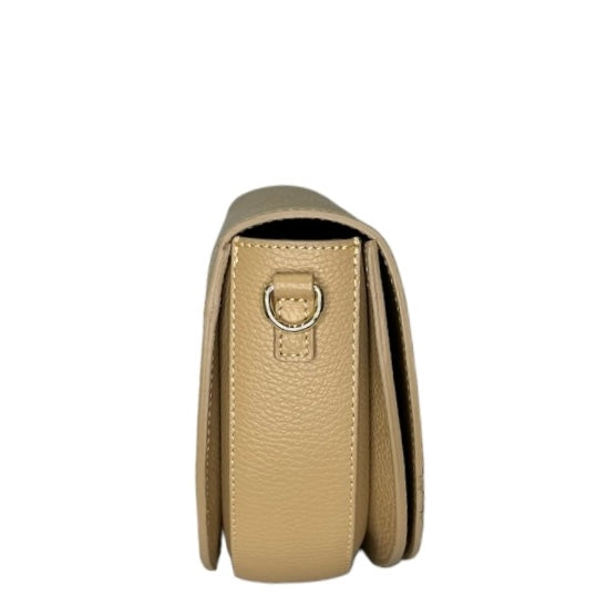 Бежева італійська шкіряна жіноча сумка Piumelli Lilia D81 Warm Beige