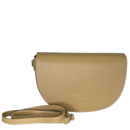 Бежева італійська шкіряна жіноча сумка Piumelli Lilia D81 Warm Beige