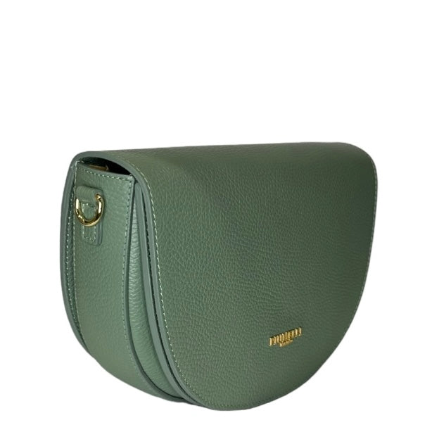 Ментолова італійська шкіряна жіноча сумка Piumelli Lilia D96 Mint