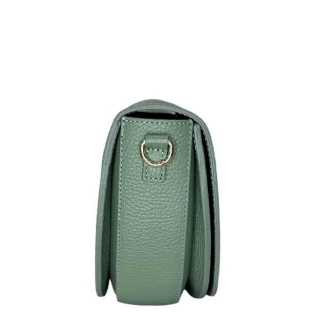 Ментолова італійська шкіряна жіноча сумка Piumelli Lilia D96 Mint