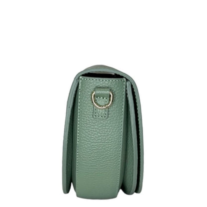 Ментолова італійська шкіряна жіноча сумка Piumelli Lilia D96 Mint