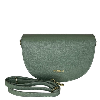Ментолова італійська шкіряна жіноча сумка Piumelli Lilia D96 Mint