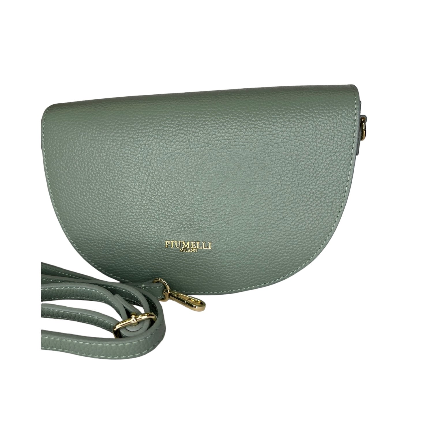 Ментолова італійська шкіряна жіноча сумка Piumelli Lilia D96 Mint