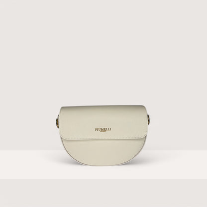 Молочна італійська шкіряна жіноча сумка Piumelli Lina M Bag, D201 Burro